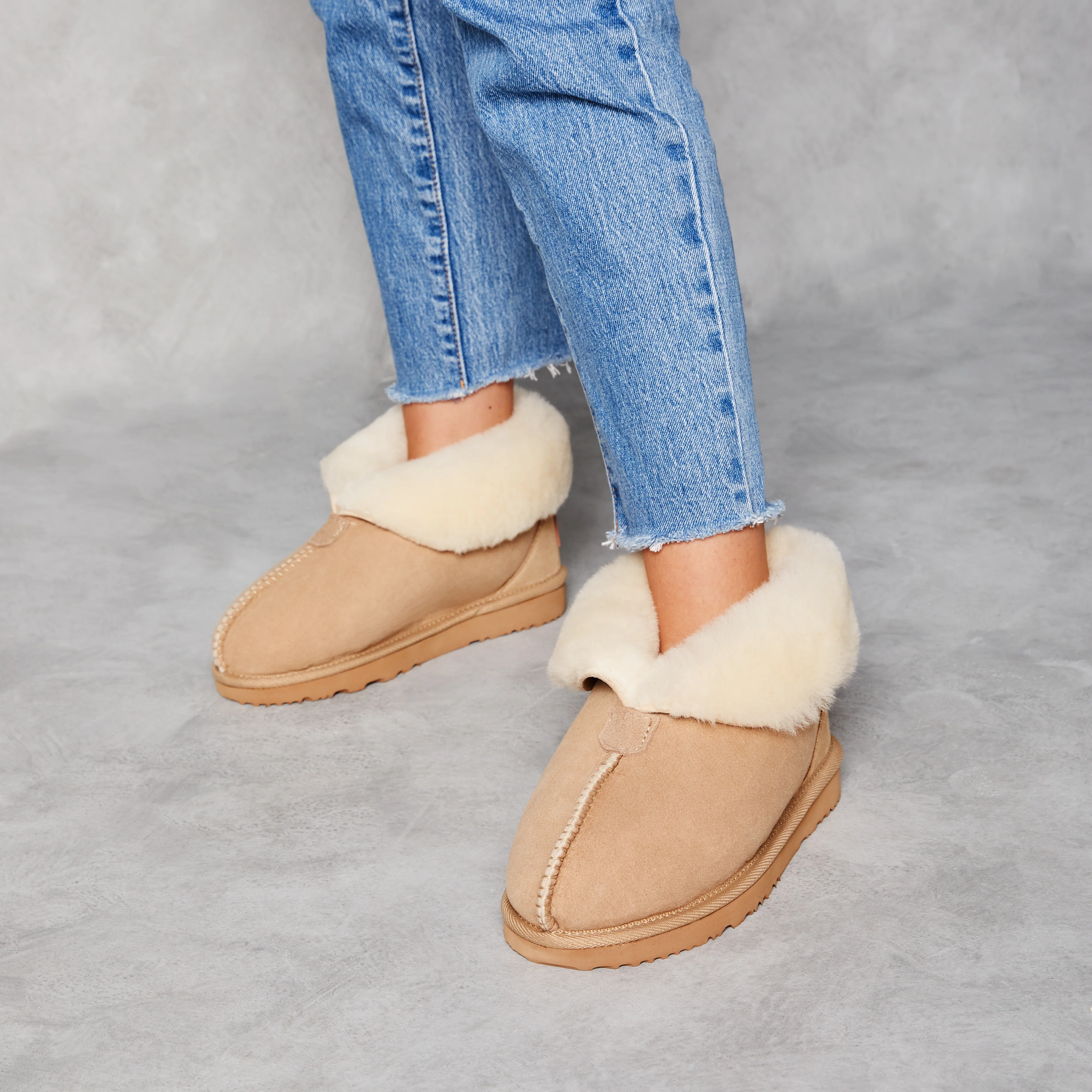 Women's Ankle Slipper Natural - Image 15