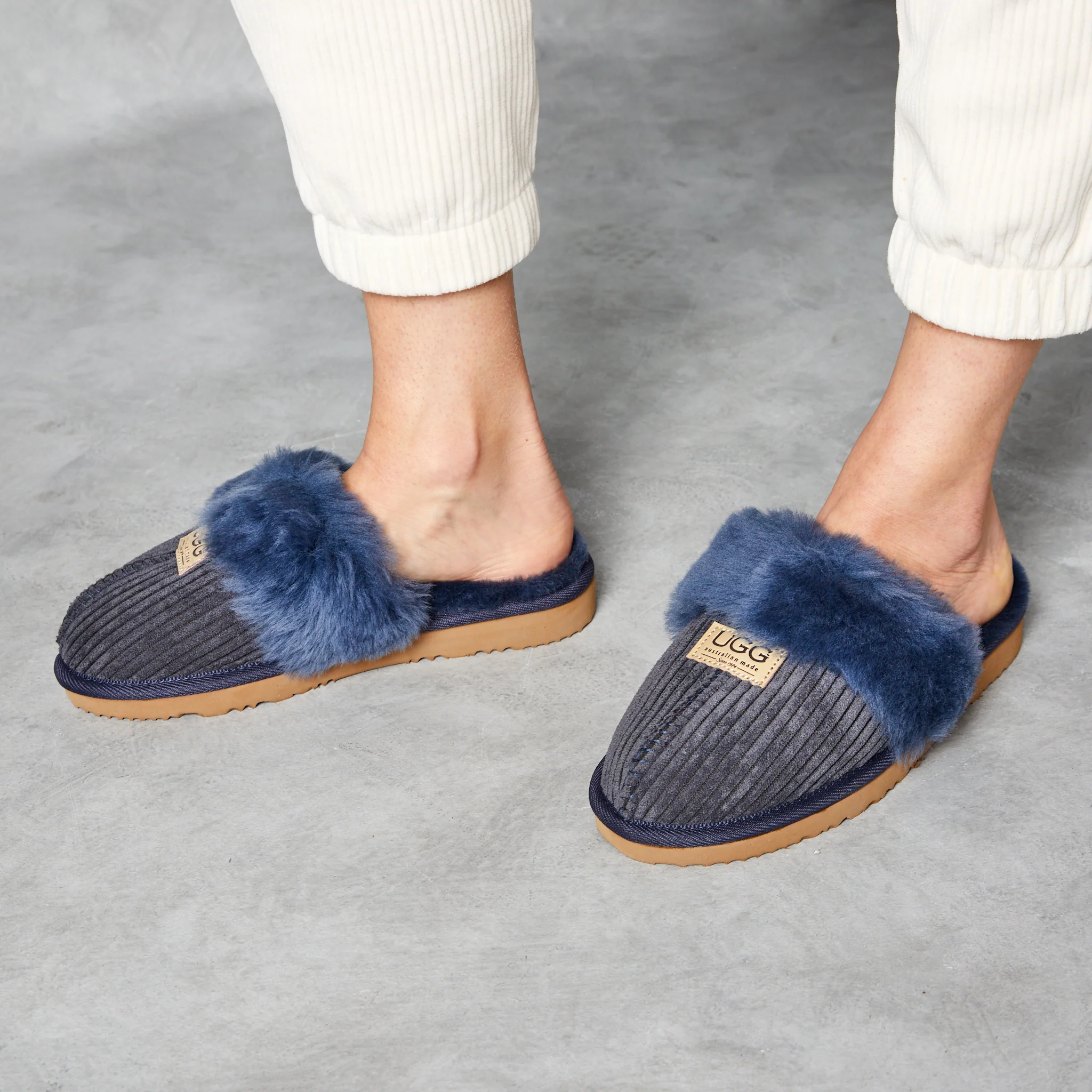 Women's Corduroy Designer Slippers - Image 9